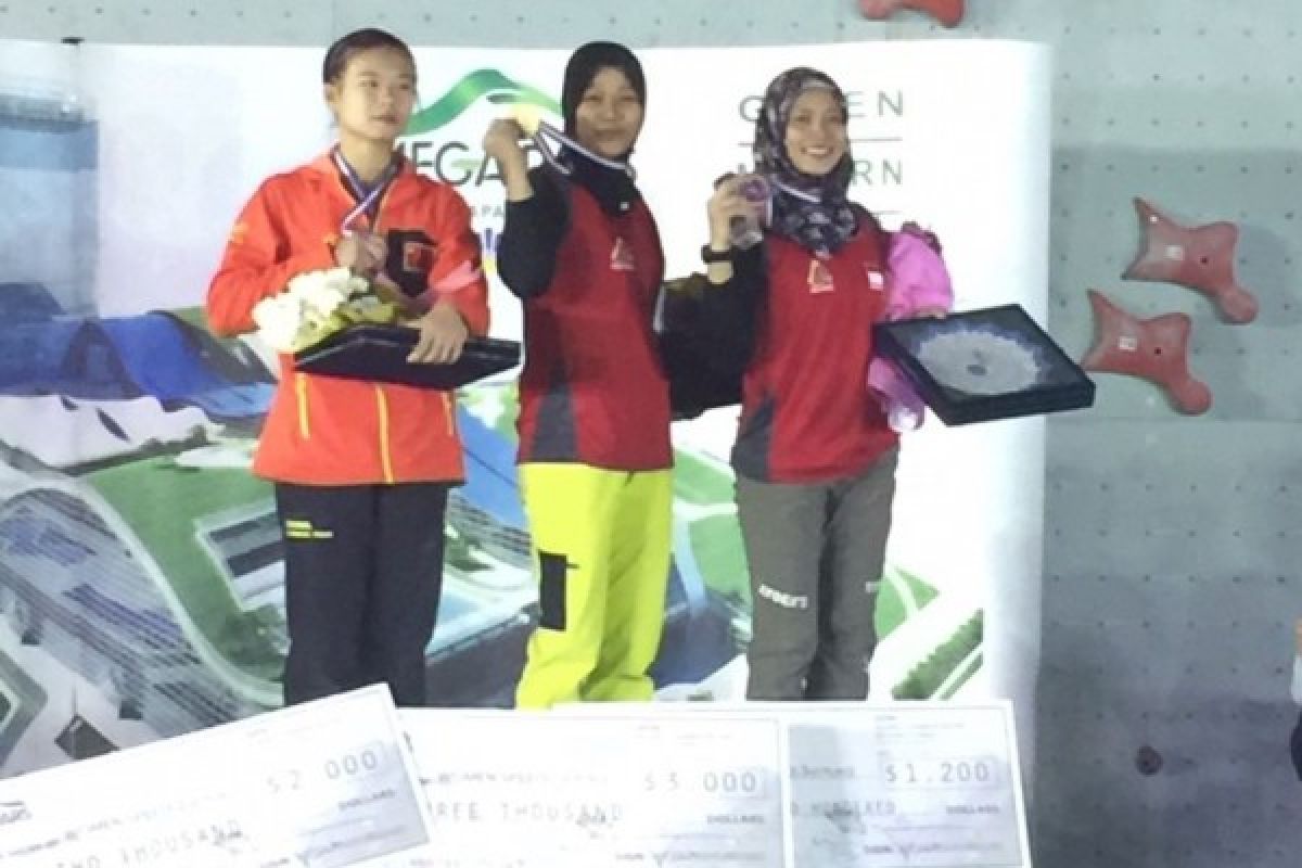 Indonesia raih emas pertama Kejuaraan Panjat Tebing Asia 2017