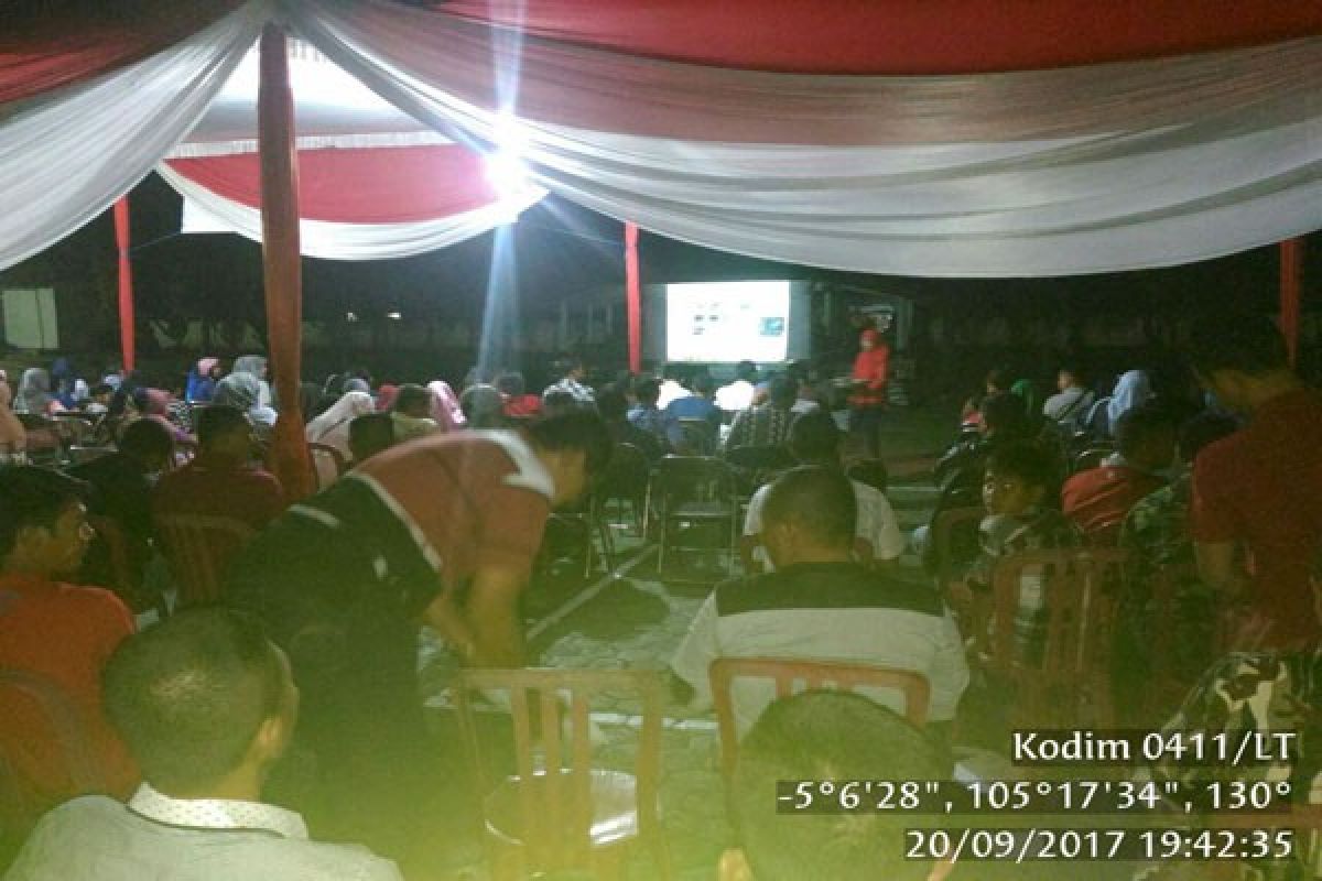 Kodim 0411/Lampung Tengah Gelar "Nobar" Film G30S/PKI