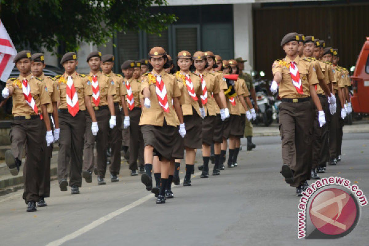 Kwarcab Pramuka 0308 Pasaman Gelar Lomba Peraturan Baris Berbaris Bertongkat