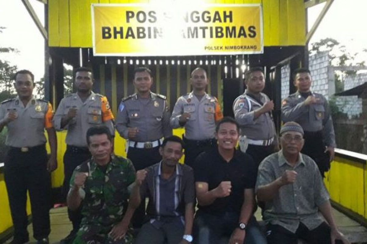 Kapolsek Nimbokrang bangun pos singgah Bhabinkamtibmas