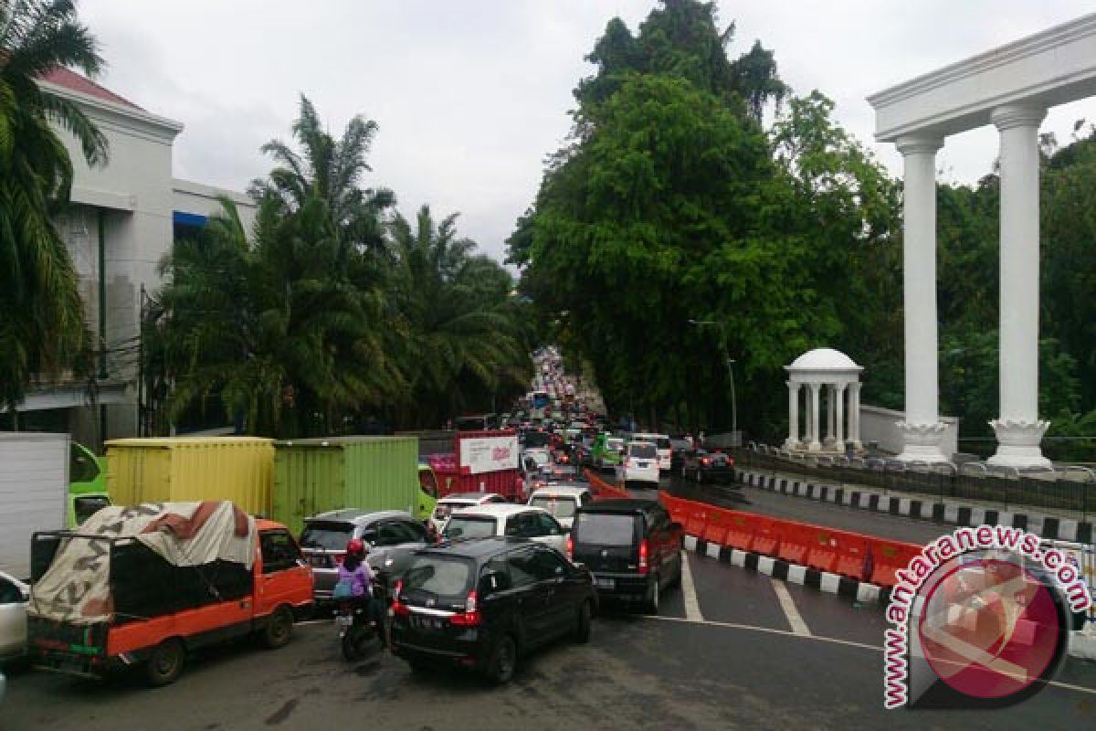 Pohon Tumbang Timpa Satu Mobil dan Satu Sepeda Motor Di Bogor