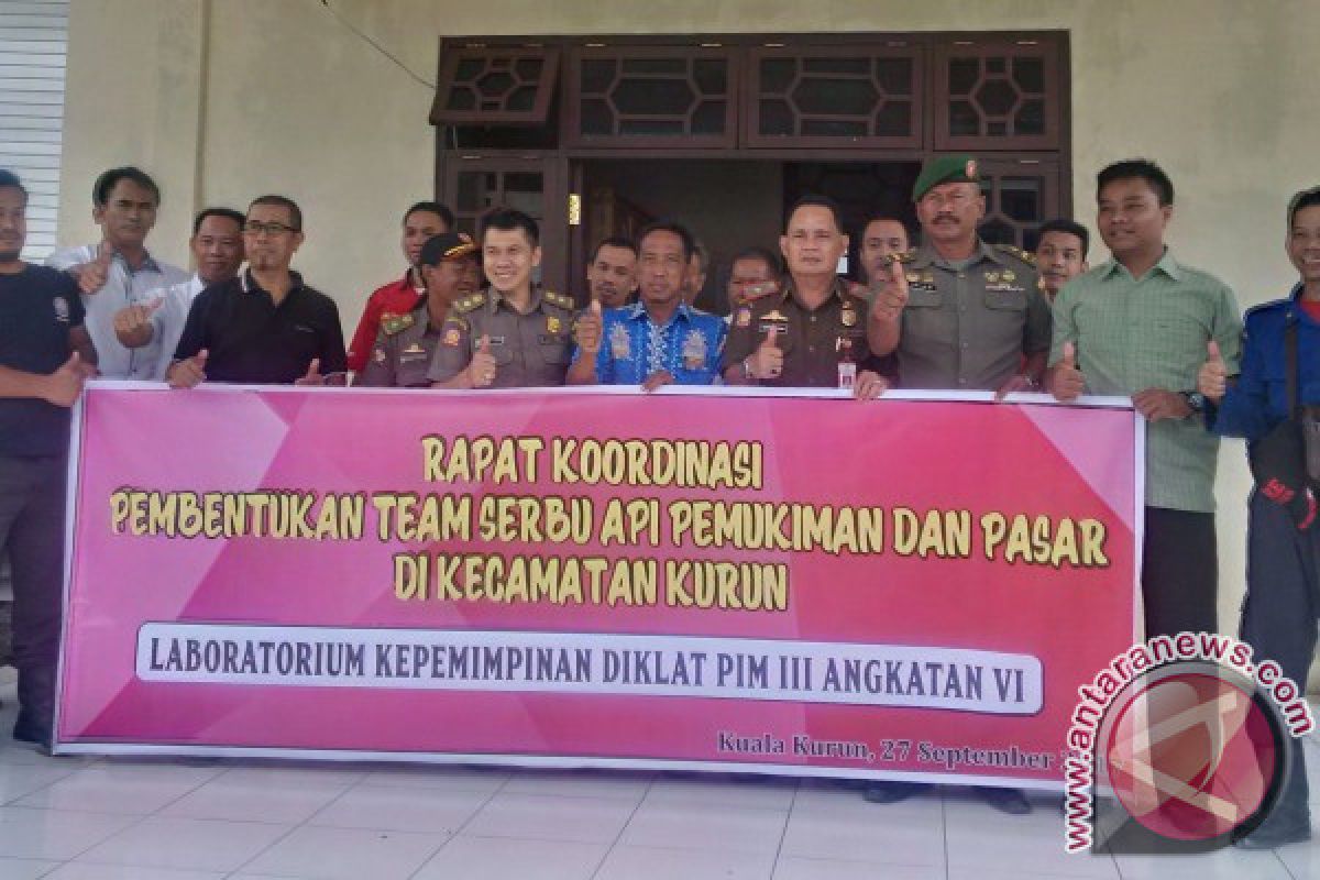 Tim Serbu Api 'Wani Hangit' Kecamatan Kurun Terbentuk