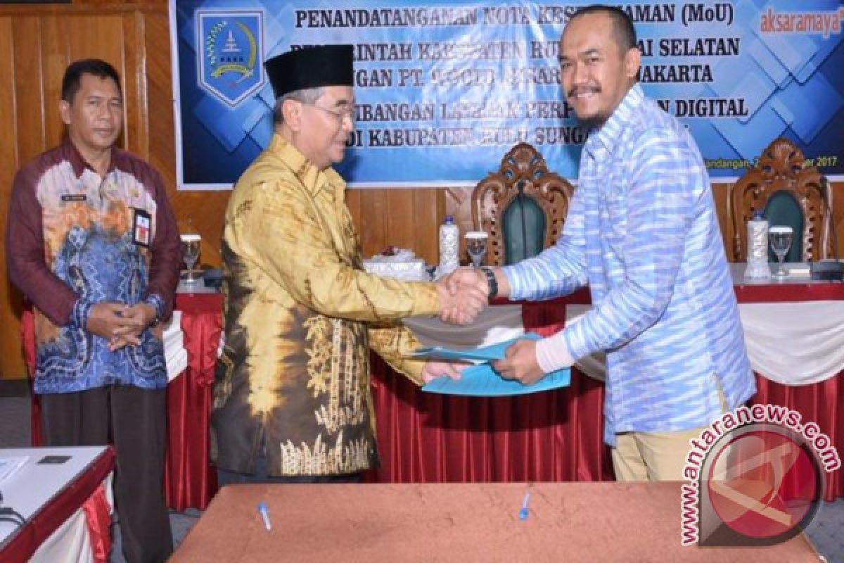 Pemkab HSS Galakkan Membaca Melalui Perpustakaan Digital 