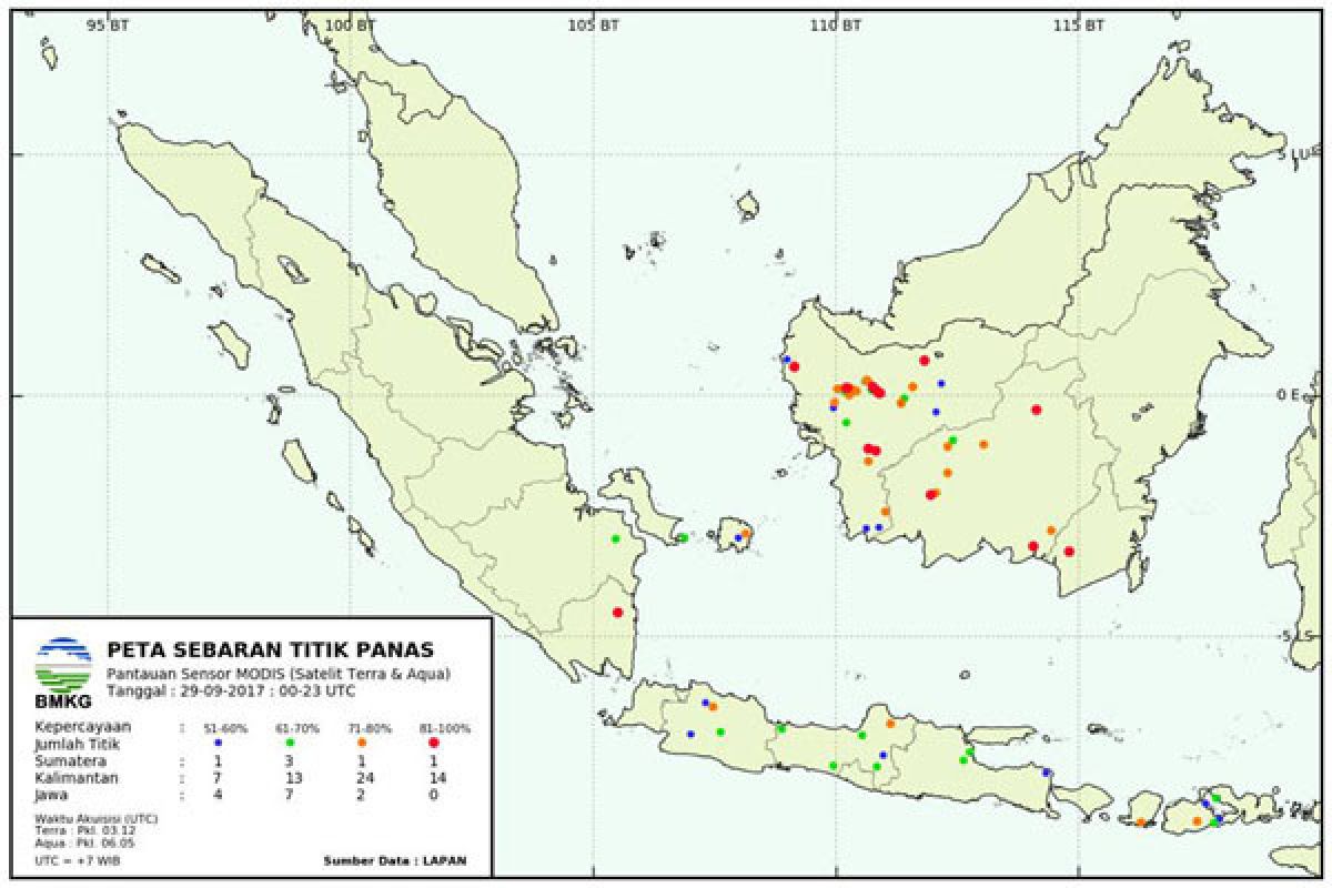 BMKG: Terpantau Titik Panas di Tulangbawang Lampung  