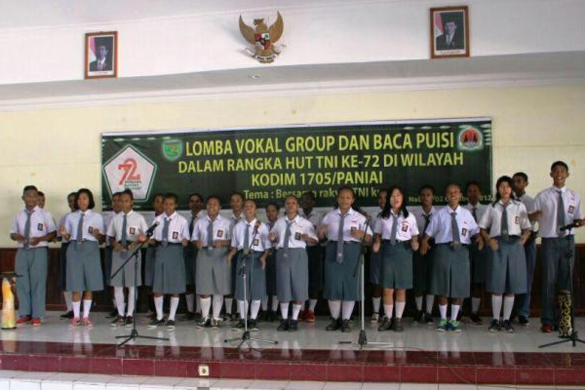 Kodim 1705/Paniai gelar lomba nyanyi dan baca puisi