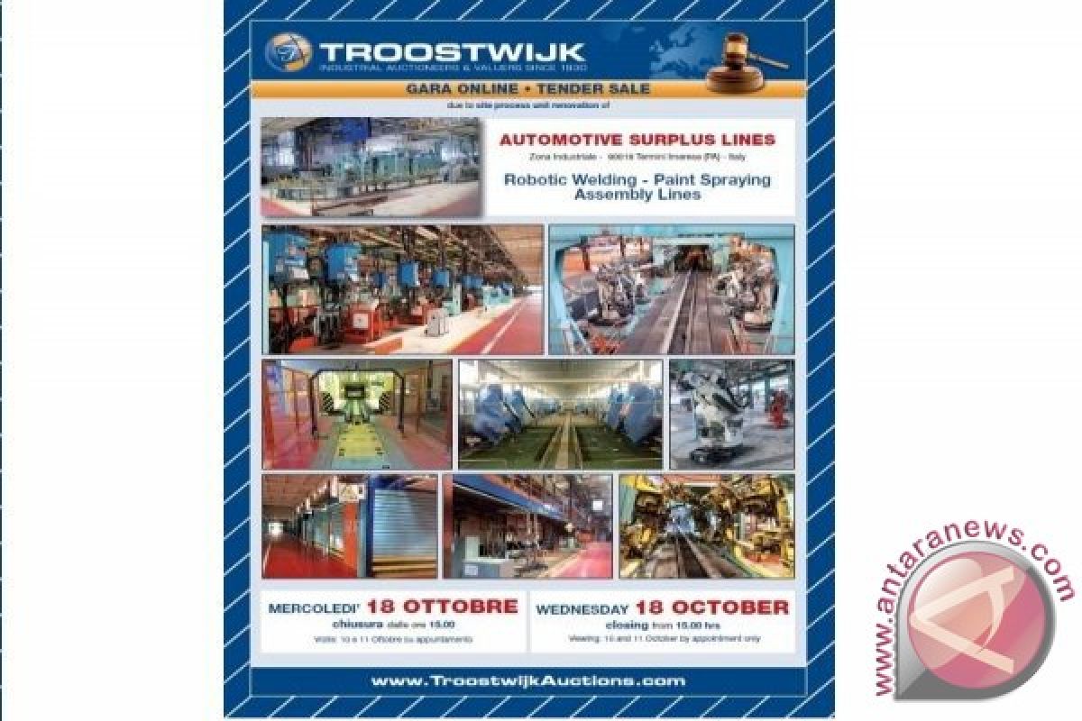 Industrial reconditioning plan at Termini Imerese: launching an auction on production lines by Troostwijk