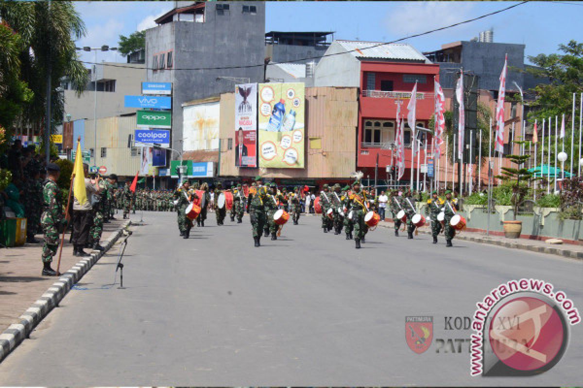 Kodam Gelar Gladi Bersih Peringatan HUT TNI