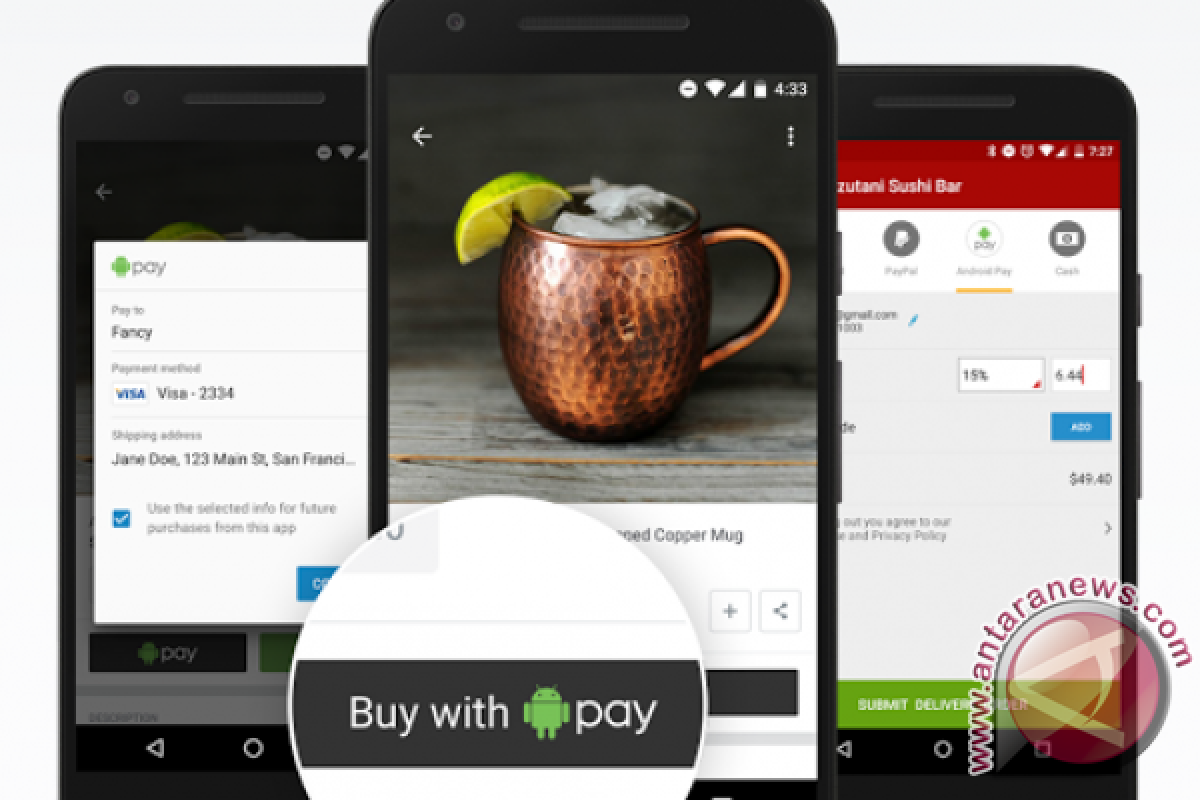 Android Pay telah didukung lebih dari 1.000 institusi keuangan