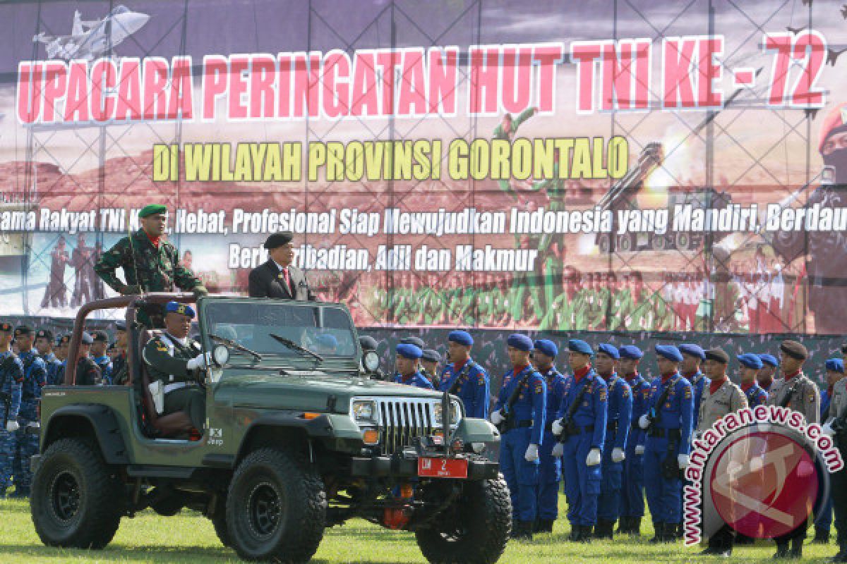 Wagub Gorontalo Irup HUT TNI Ke-72 