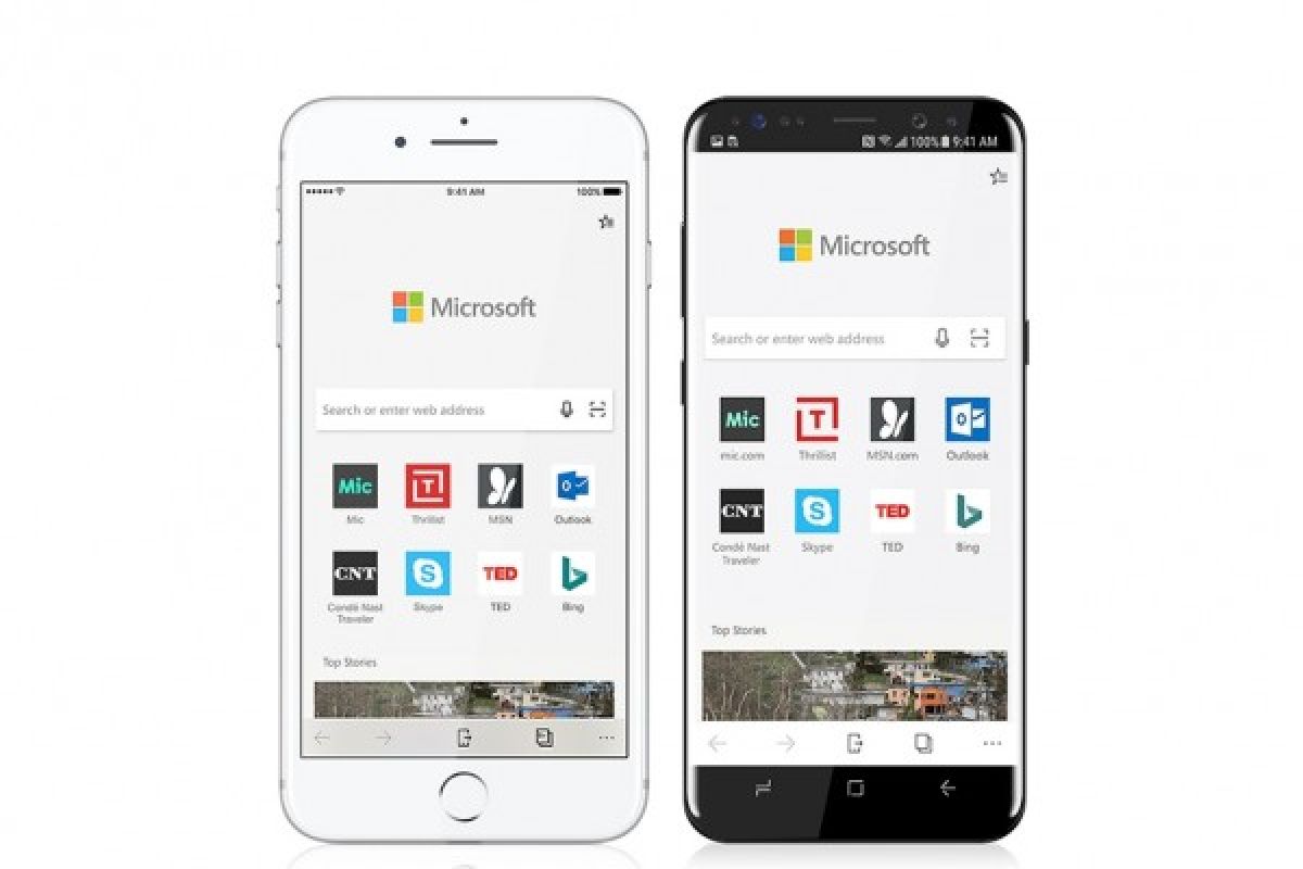 Pratinjau Microsoft Edge mendarat di iOS dan Android