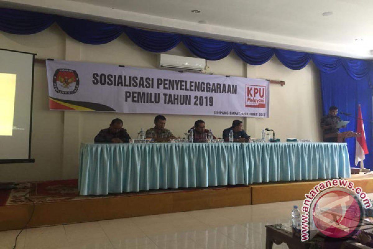 KPU Pasaman Barat Sosialisasikan UU Nomor 7 Tahun 2017 tentang Pemilu 2019.