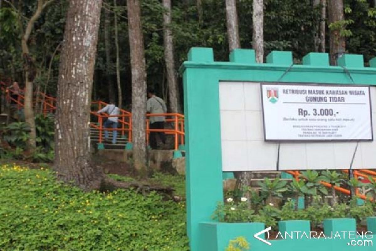 Retribusi Wisatawan Gunung Tidar Rp3.000