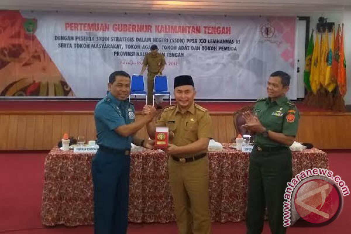 Gubernur Kalteng Manfaatkan Kehadiran Lemhanas Terkait Permasalahan Pembangunan Kalteng