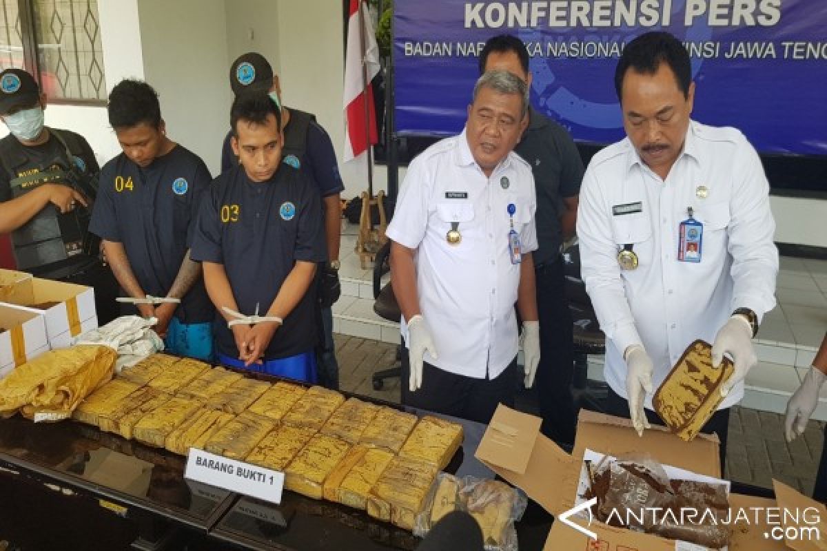 BNN Jateng Gagalkan Pengiriman Ganja Berbalut Kopi