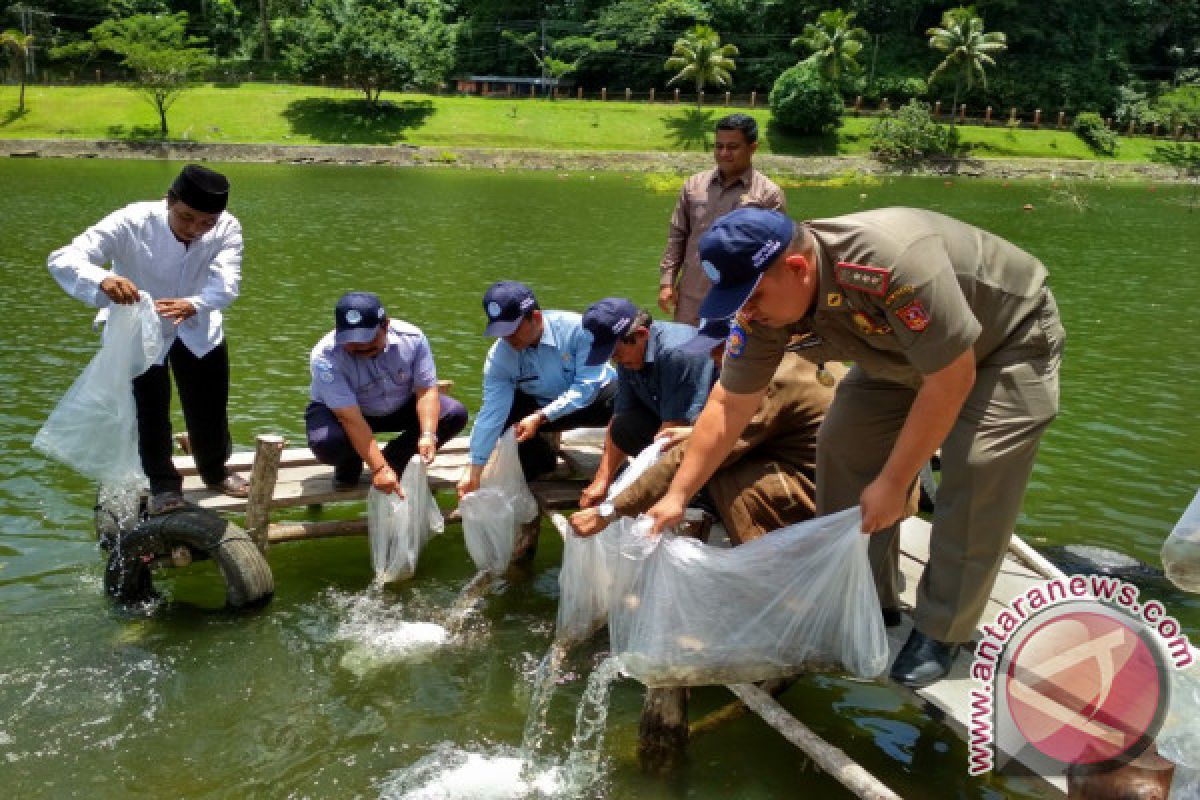 BBPBAT Sukabumi Tebar Satu Juta Benih Ikan di Danau Maninjau