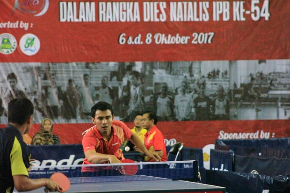 Peringati Dies Natalis Ke-54, IPB Gelar Kejuaraan Terbuka Tenis Meja