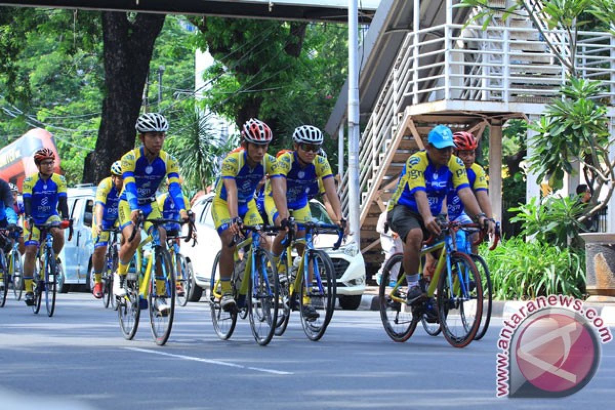 Tim sepeda Korem 044/Garuda Dempo dampingi tour Sabang-Jakarta