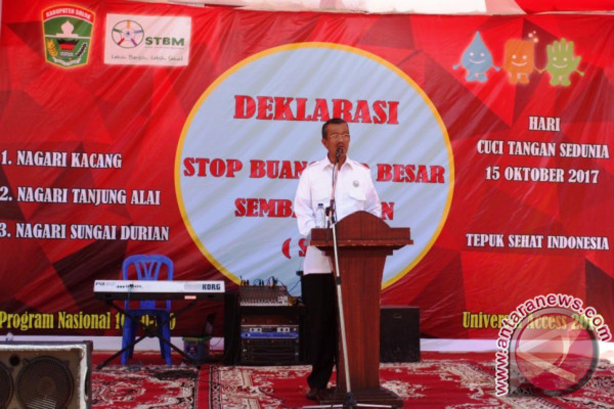 Solok Jadi Kabupaten Pertama Deklarasi Nagari Open Defecation Free