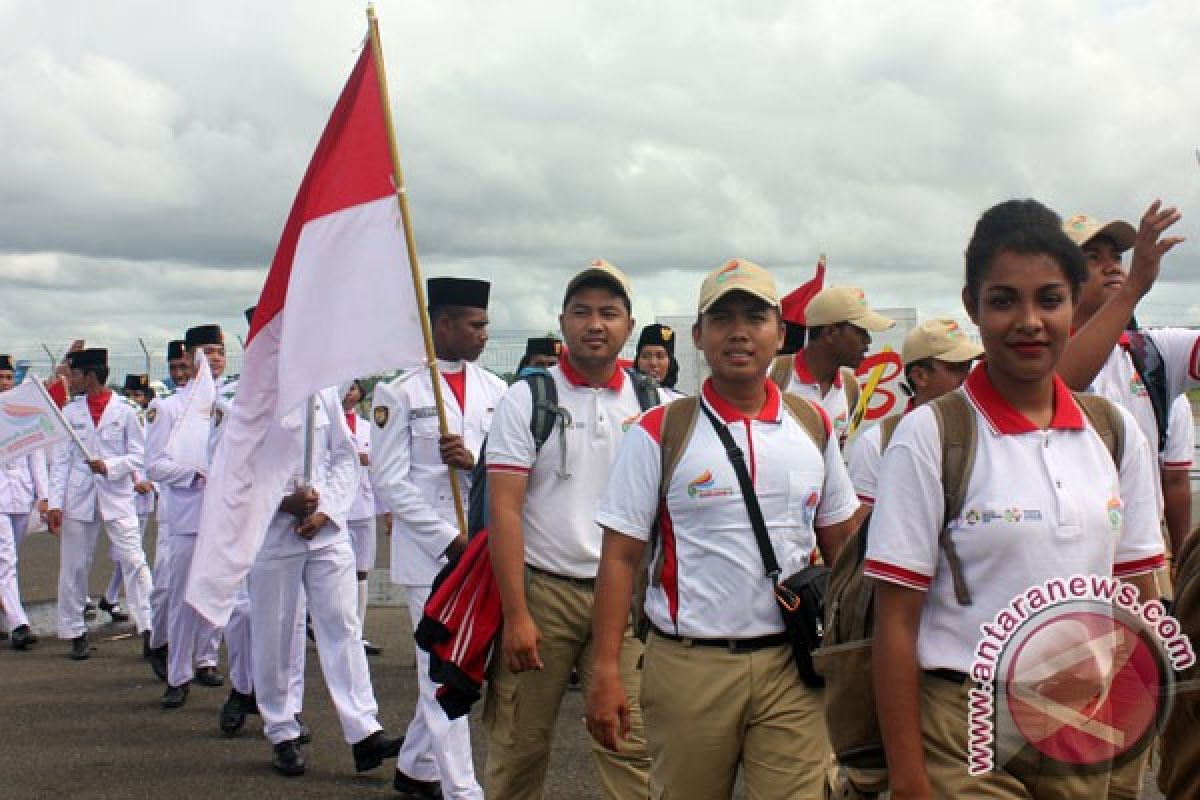 Peserta Kirab Pemuda Nusantara tiba di Mamuju