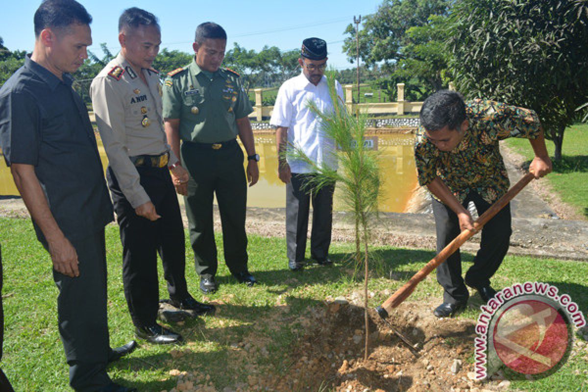 Polisi tanam pohon pinus di Abdya