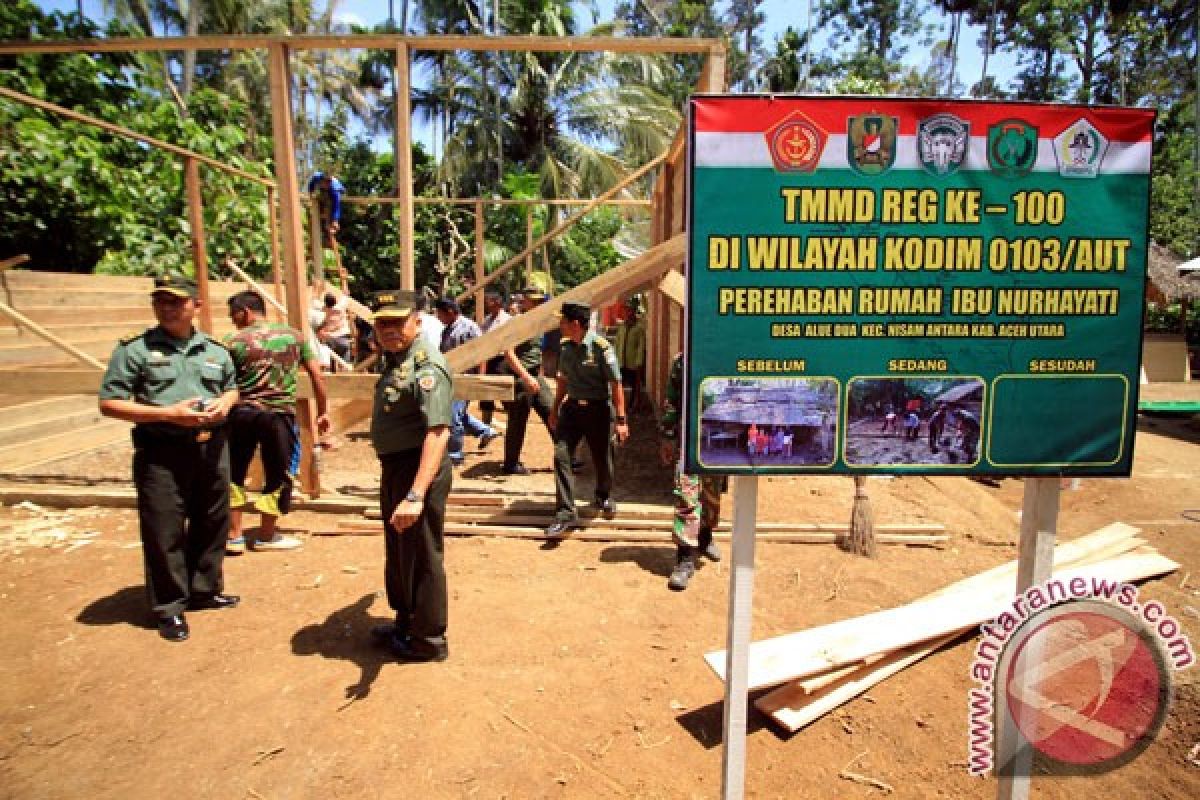 Satgas TNI  rampungkan  pembuatan "plat duiker" perkebunan rakyat