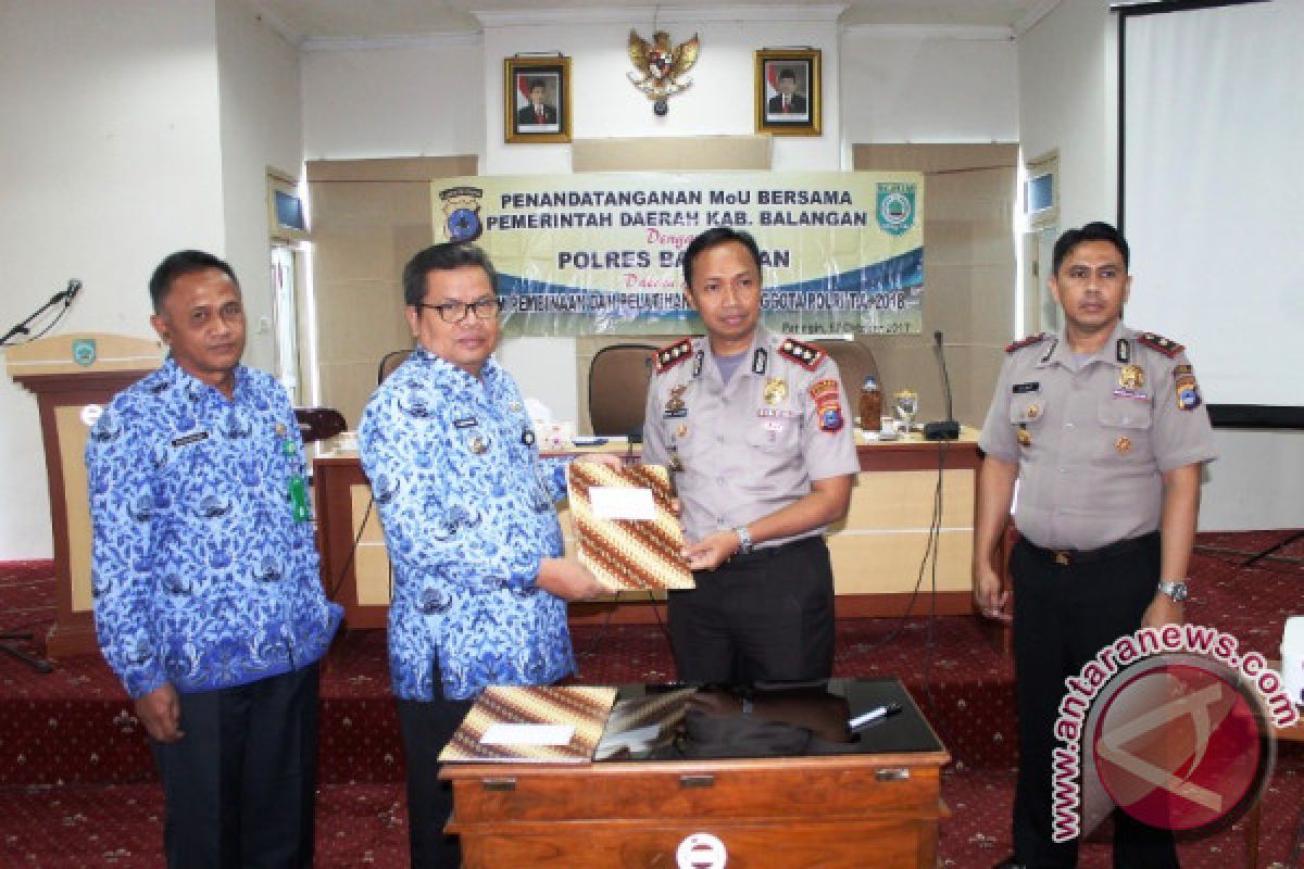 Pemkab Dan Polres Balangan MoU Membina Calon Anggota Polri