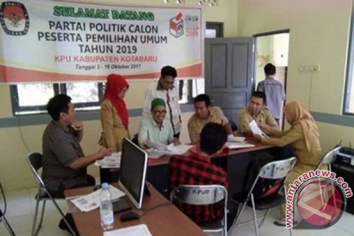 KPU Kotabaru Terima Pendaftaran 18 Parpol 