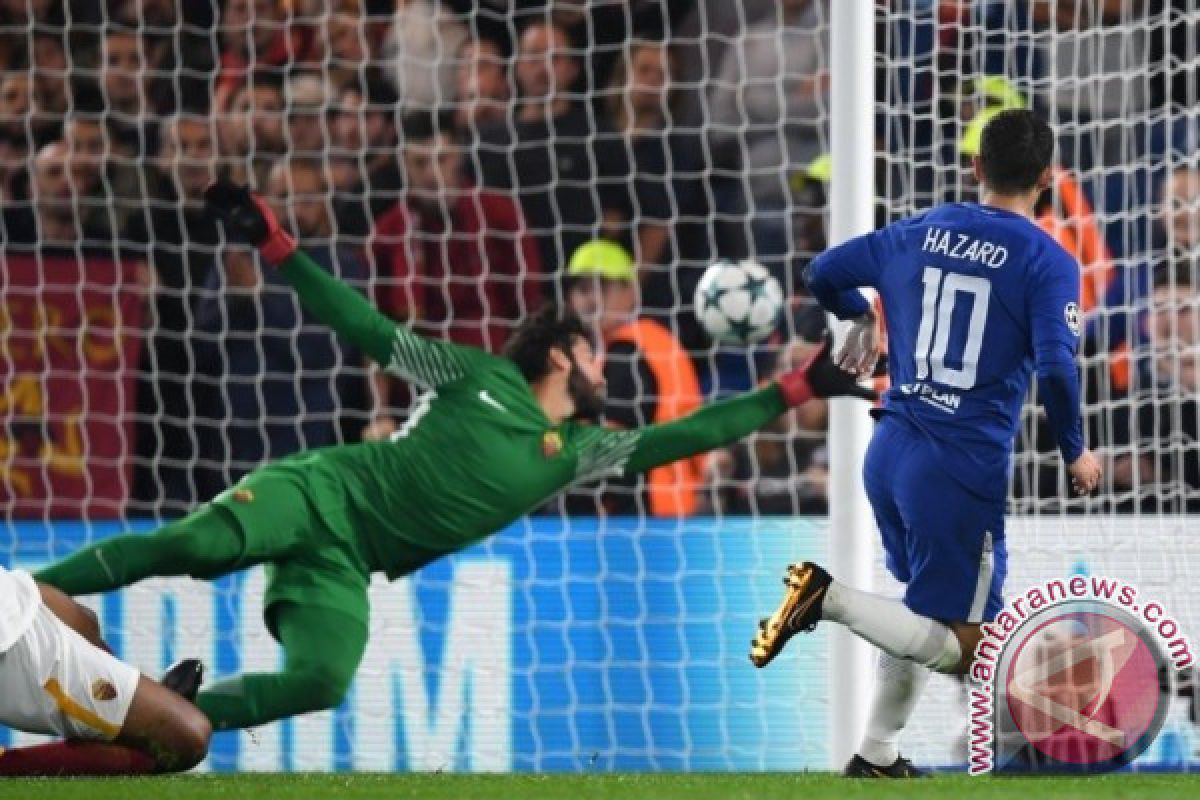 Hazard selamatkan Chelsea dari kekalahan atas Roma