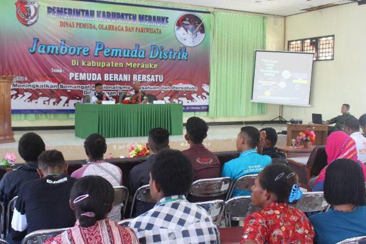 Danramil Merauke ajar wawasan kebangsaan kepada peserta Jambore Pemuda Distrik