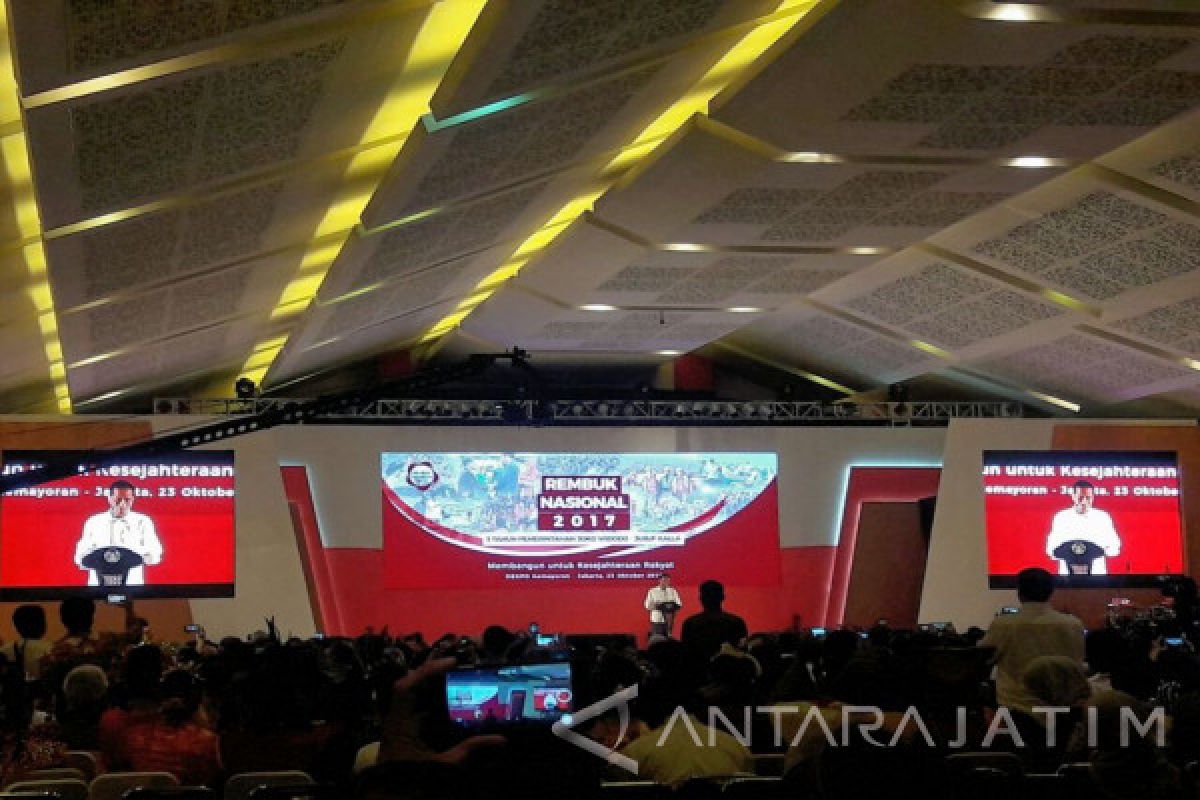 Jokowi Hadiri Rembuk Nasional Bahas Tiga Tahun Capaian (Video) 