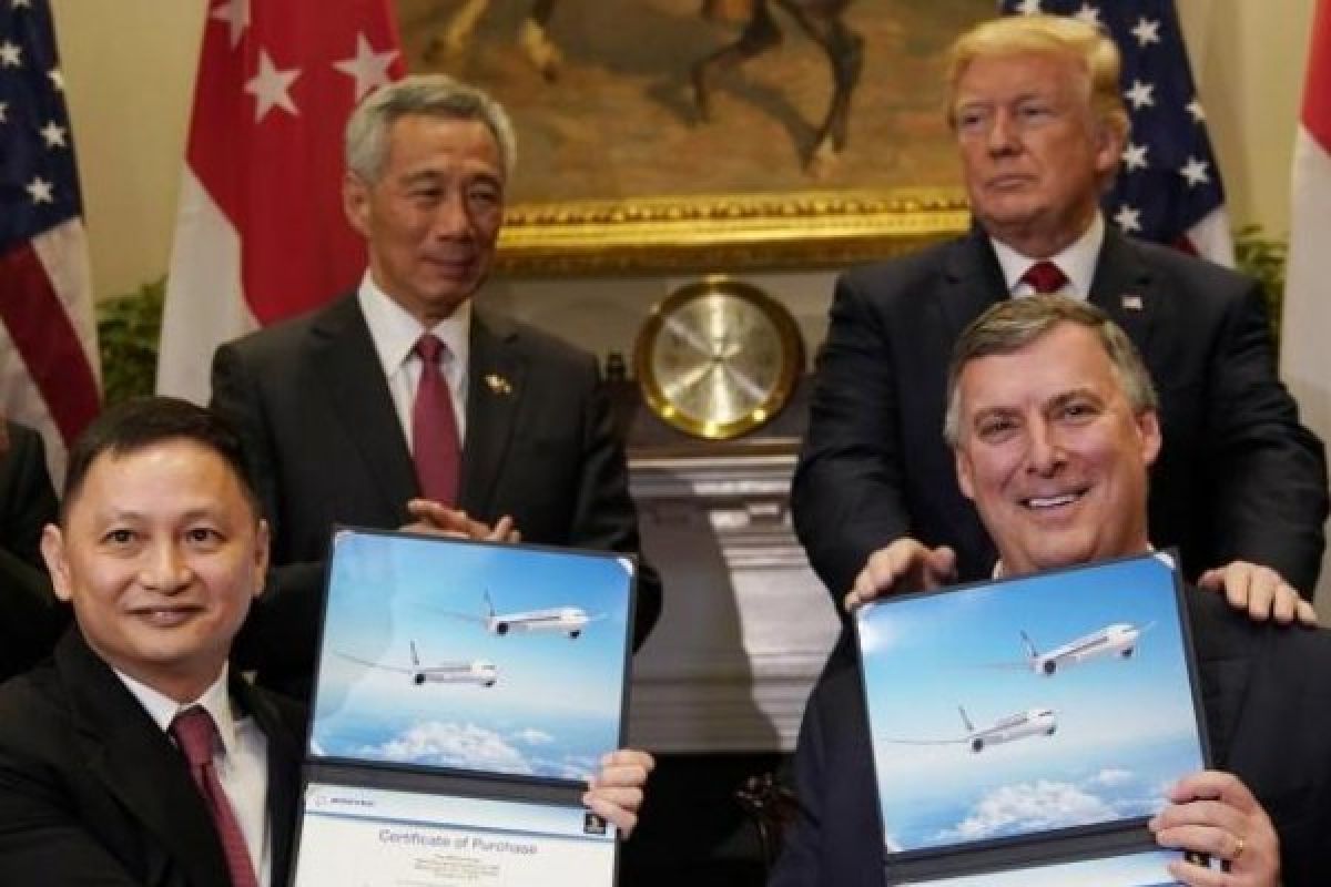 Boeing sepakati kontrak 13,8 miliar dolar AS dengan Singapore Airlines