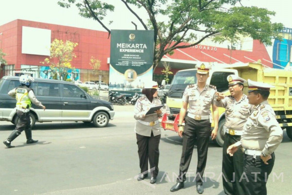 Satlantas Sidoarjo Survei Jalan Natal-Tahun Baru