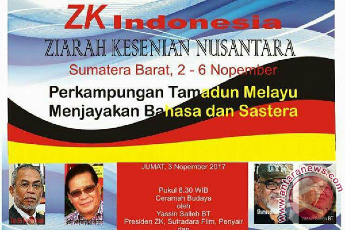 Sumatera Barat Tuan Rumah Ziarah Kesenian Nusantara, Digelar 2-6 November 2017
