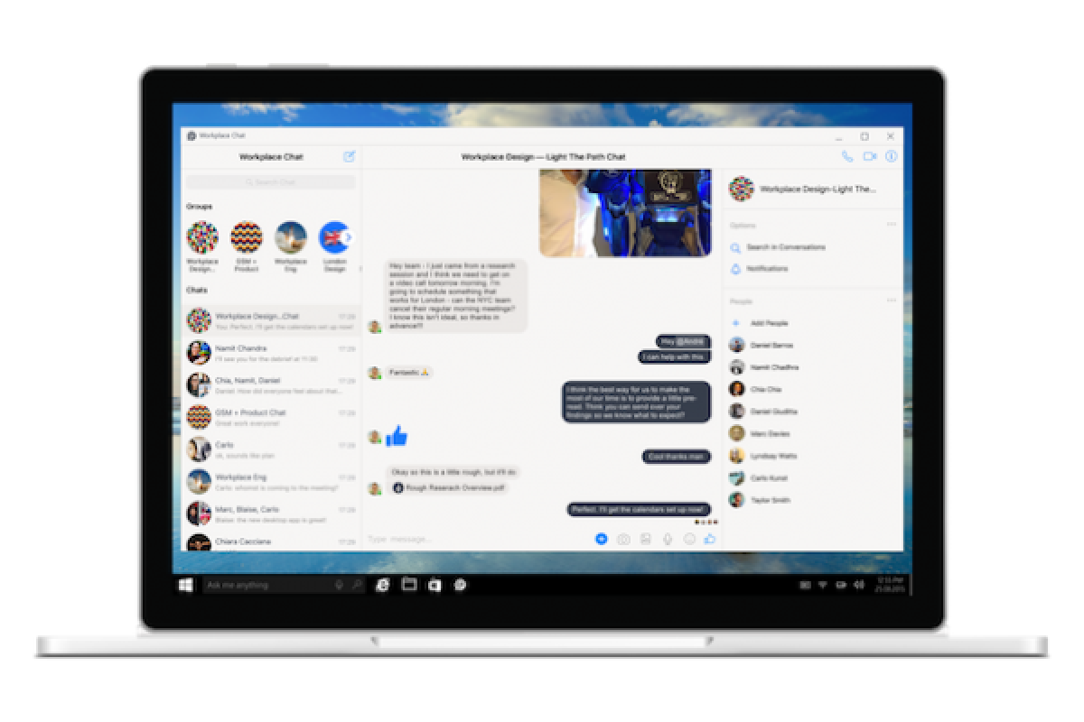 Facebook luncurkan aplikasi Workplace Chat