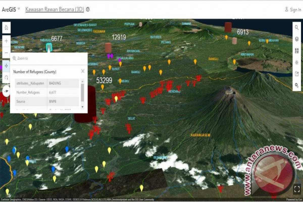 Peta Cerdas 3D siap pandu usaha penyaluran bantuan saat Bali siaga hadapi potensi bencana vulkanik
