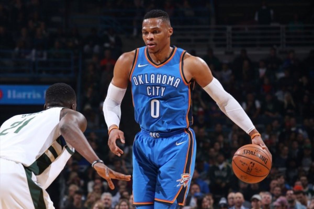 Westbrook hanya cetak 12 poin tapi Thunder menang atas Bucks