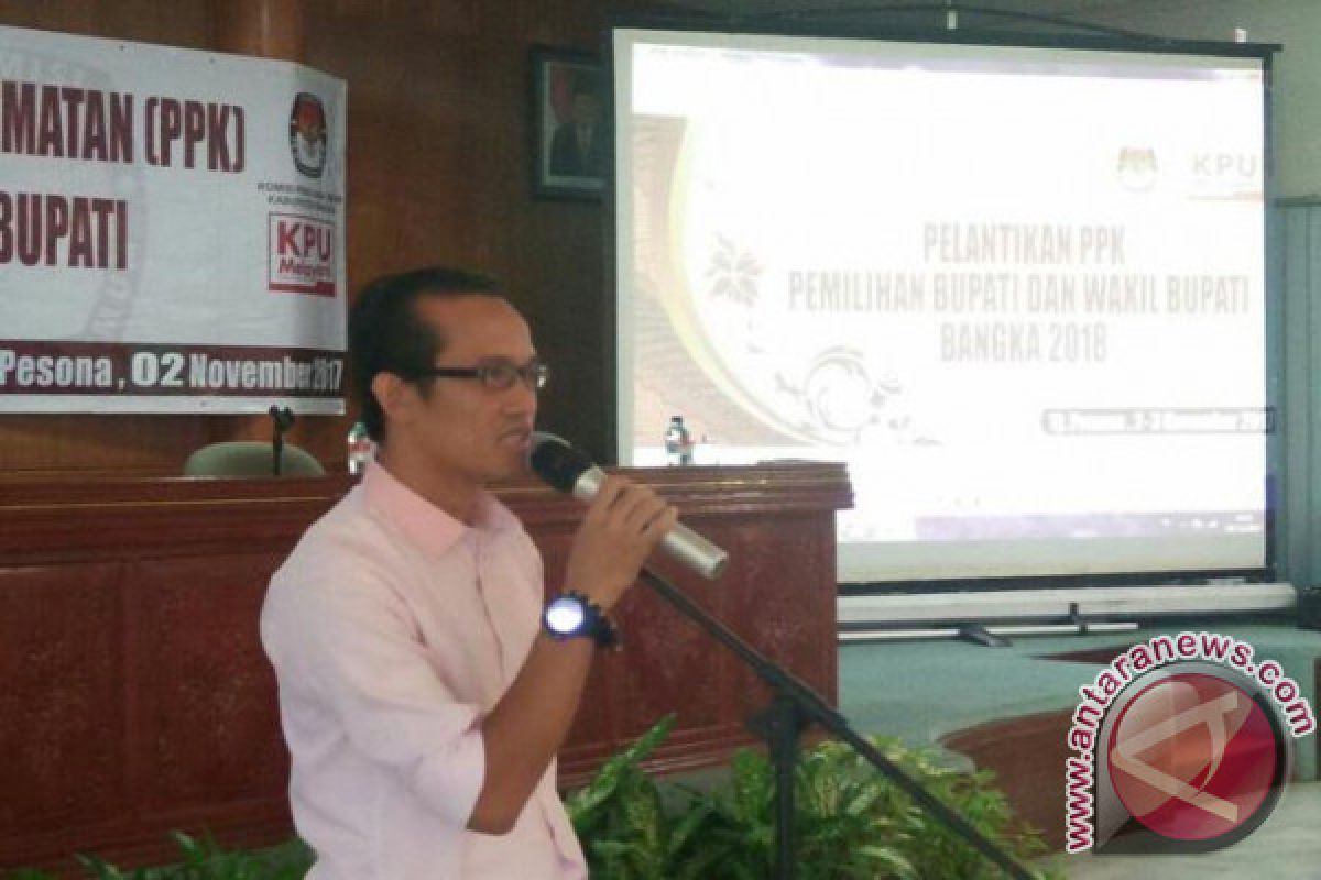 KPU Bangka Lantik 40 Petugas PPK