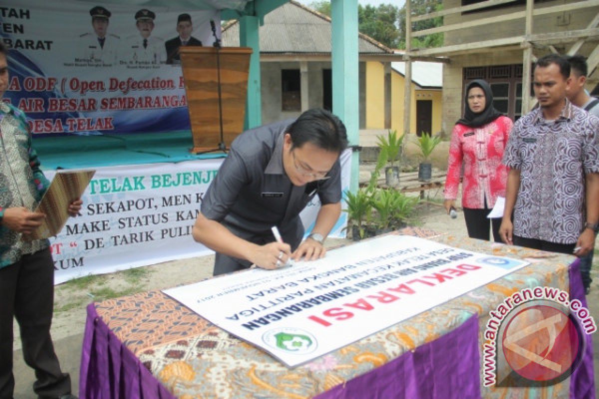 Warga Desa Telak Kabupaten Bangka Barat Deklarasi ODF