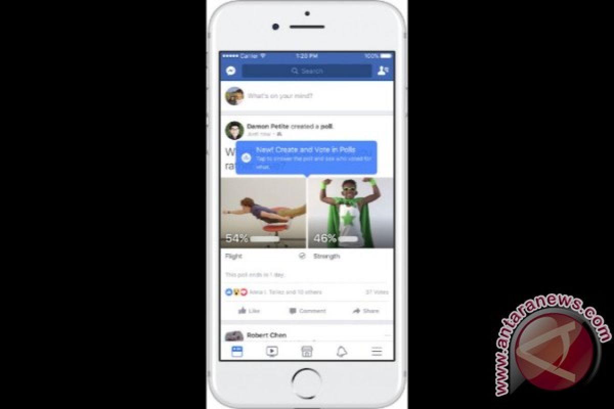 Facebook tambahkan fitur polling