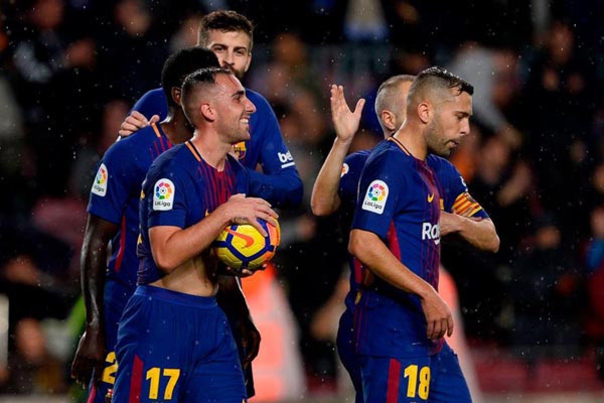 Alcacer Ukir Dua Gol Saat Barca Pecundangi Sevilla