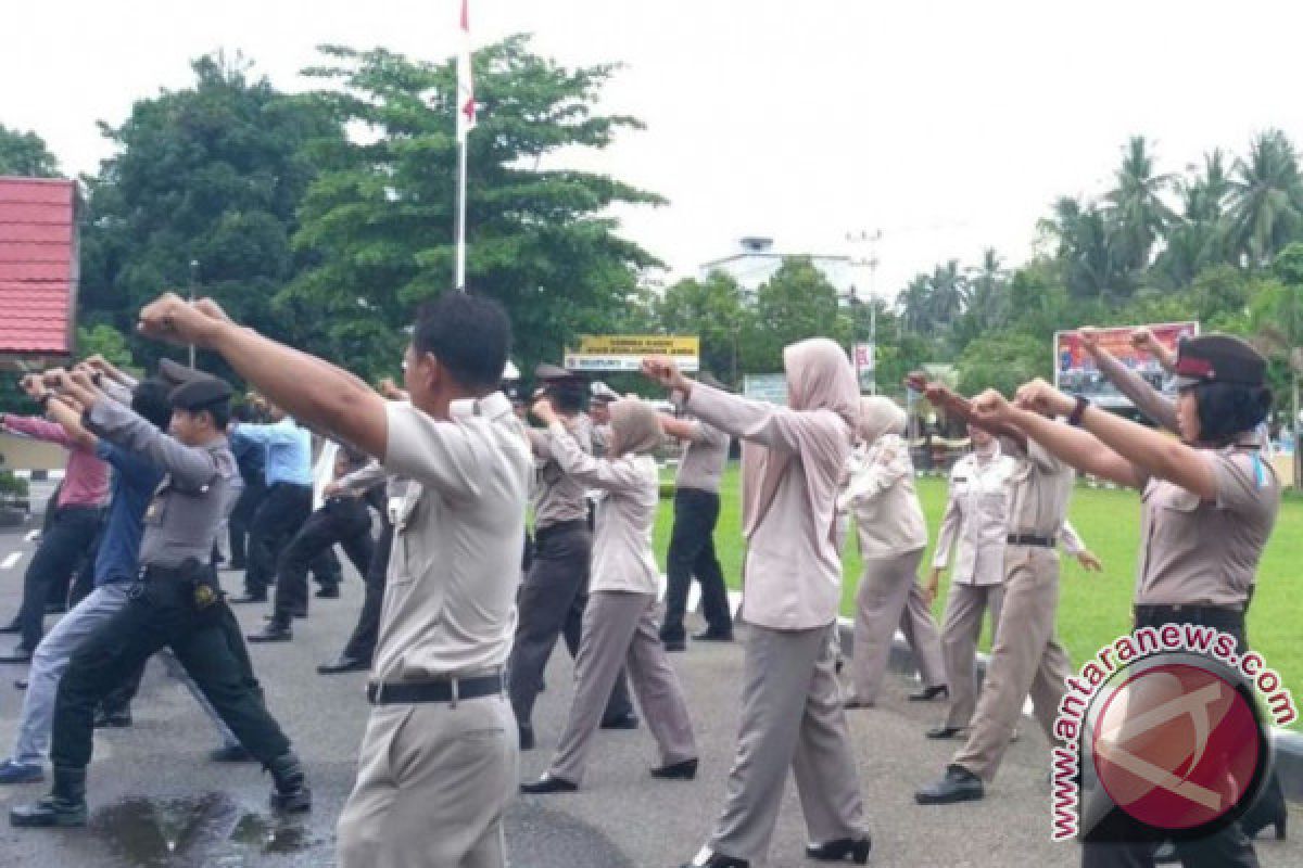 Amankan Pilkada Personil Polres HSS Dilatih