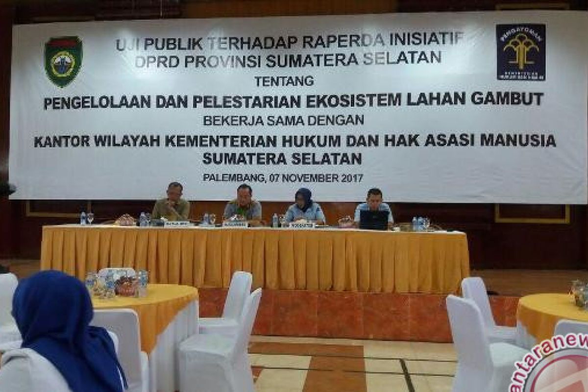 DPRD Sumsel Uji Publik Raperda Pengelolaan Lahan Gambut