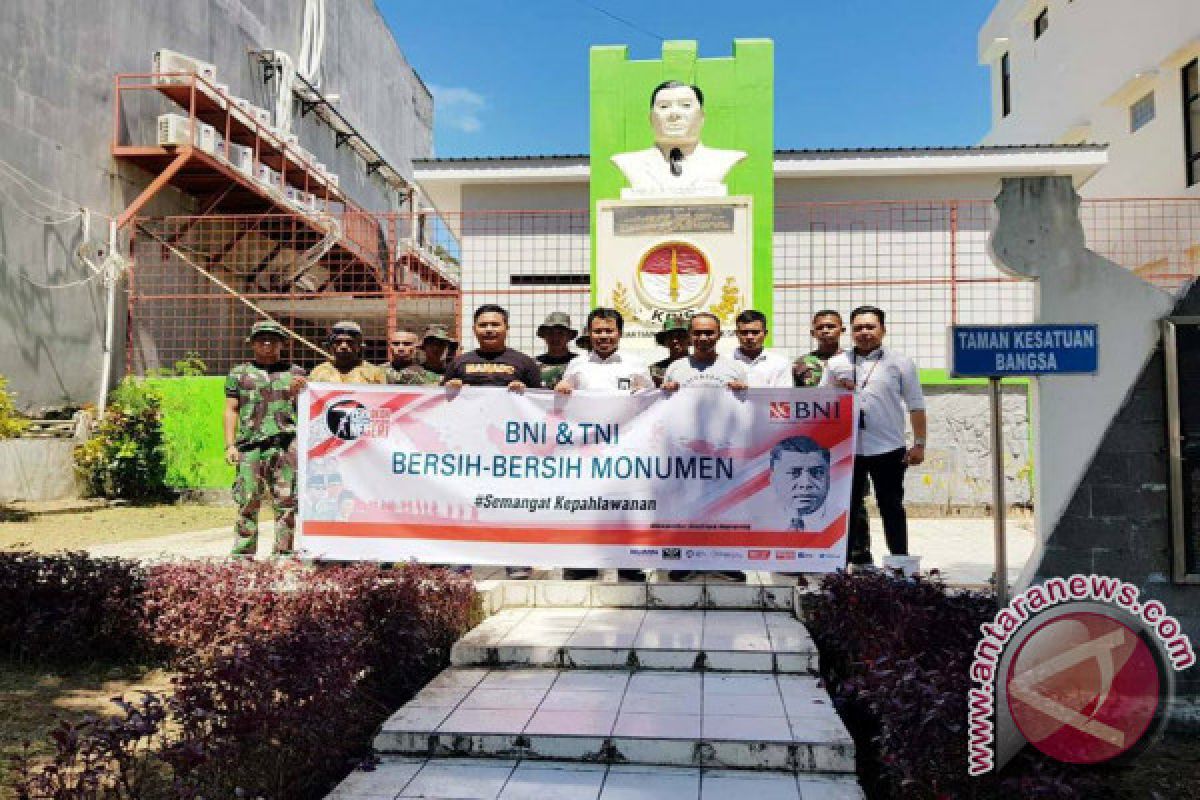 BNI-Kodam XIII Merdeka Bersih-Bersih Hari Pahlawan 