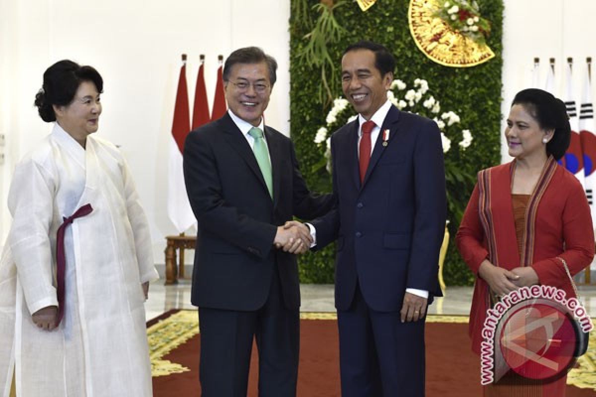 Presiden Jokowi terima kunjungan Presiden Korea Selatan