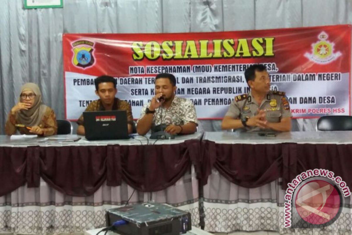 Polres HSS  Cegah Penyalahgunaan Dana Desa