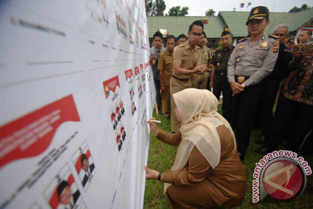  Bupati Masnah Pimpin Apel Pengamanan Pilkades