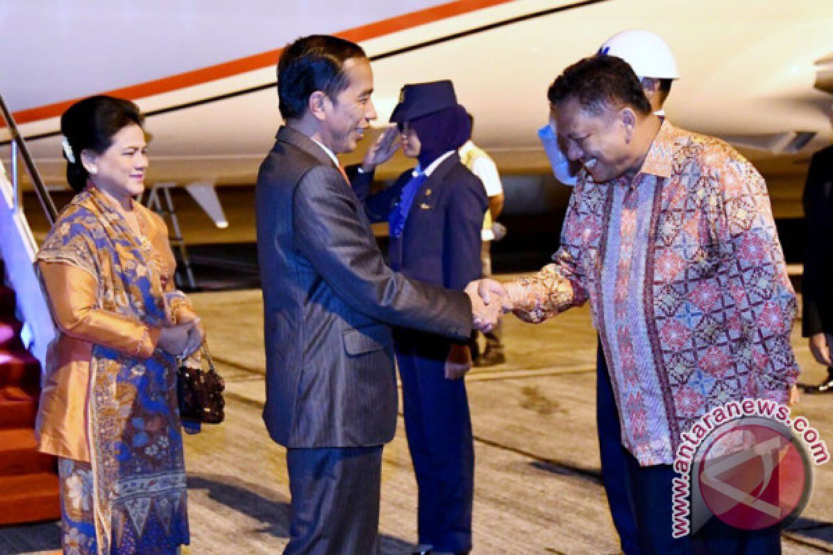 President Jokowi Arrives In Manado For Work Visit