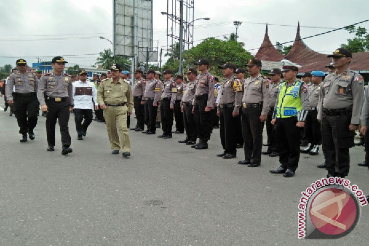 Bupati Sijunjung Pimpin Apel Pasukan Pengamanan TdS