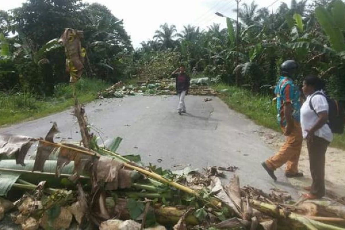 Aparat TNI-Polri berupaya buka blokade jalan Arso 