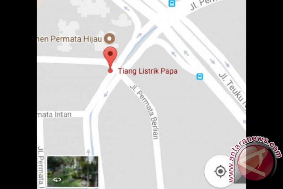 Tiang Listrik Papa muncul di Google Maps